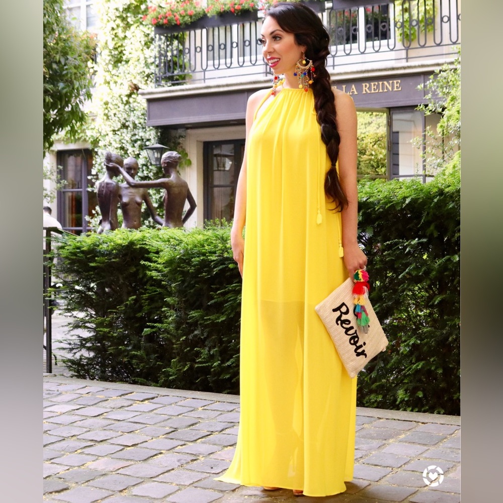 Show me your mumu yellow maxi dress